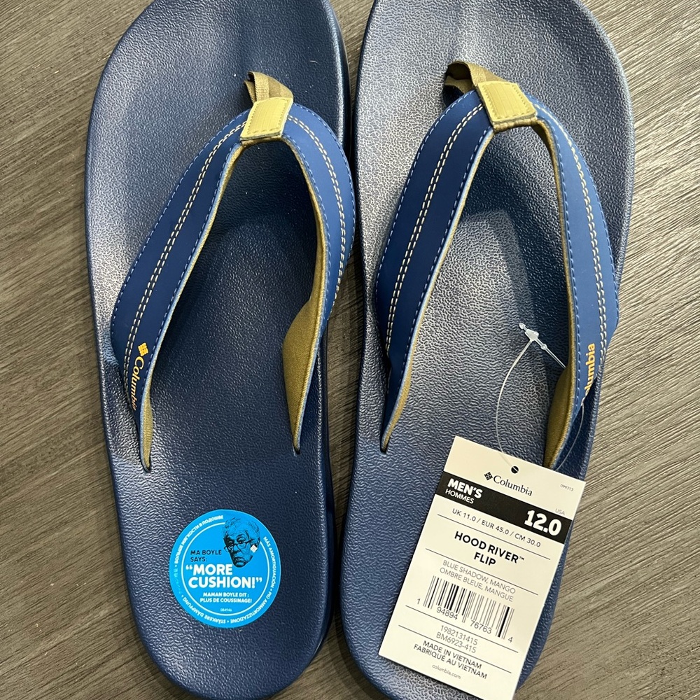 Columbia Navy Blue Flip Flops